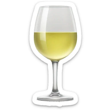 White wine glass sticker