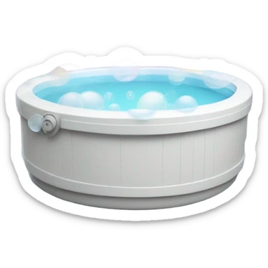 Rainbow jacuzzi overflowing with bubbles  sticker