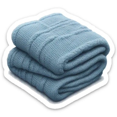Folded knitted blanket sticker