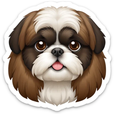 brown and black shi tzu sticker