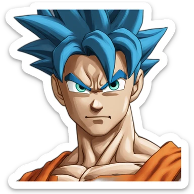 goku super sayan blue kaioken sticker
