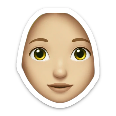 Bohemian blond long hair green eyes girl sticker