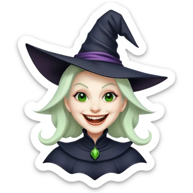 Wicked witch laughing sticker