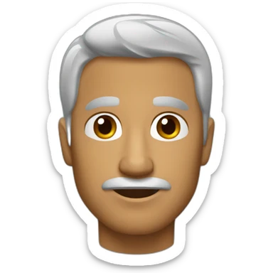 Hombre  pelo castaño corto 55 años sticker