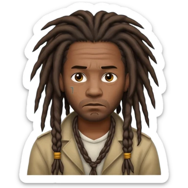 A dread head African American thug  sticker