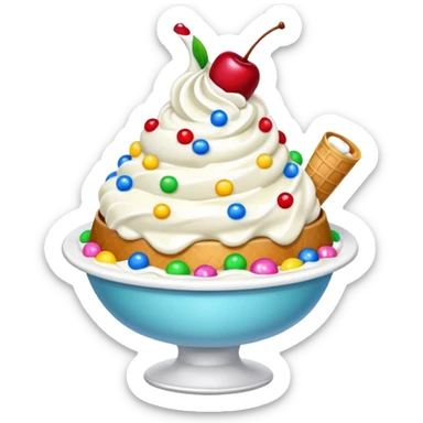 ice cream bowl  sticker