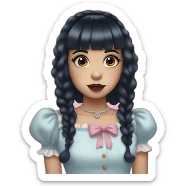 Melanie Martinez with black hair sticker