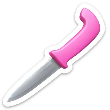 pink knife sticker