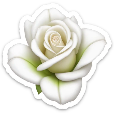 Lily white rose  sticker