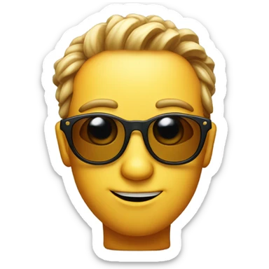 wondering sun with glasses sticker