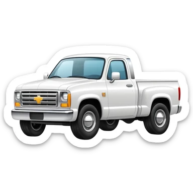 white car truck sticker