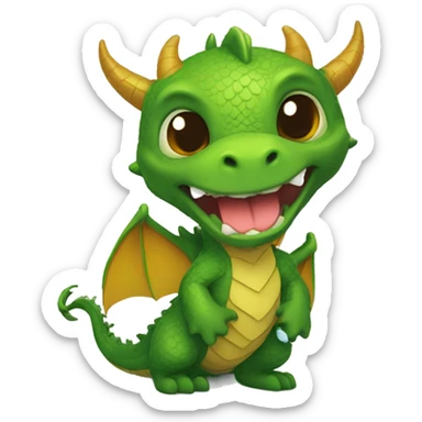 Dragon con un corazon sticker