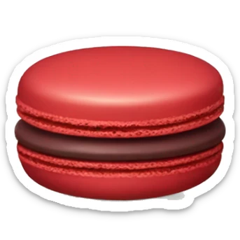 one dark red macaron  sticker