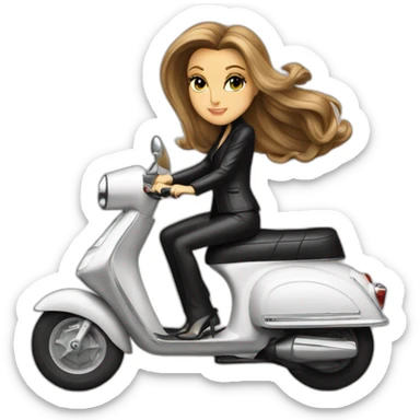 celine dion sur un scooter sticker