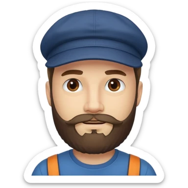 As un señor con barba y gorra sticker