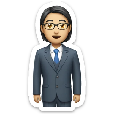 Asian teacher of Englih sticker