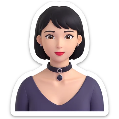 Black goth  Choker sticker