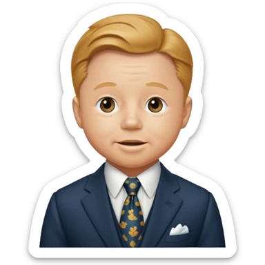 Mickey Rooney with suit sticker