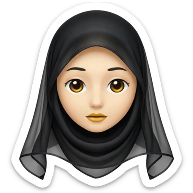 a black veil sticker