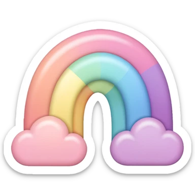 Light pink rainbow sticker