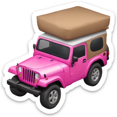 Pink jeep sticker
