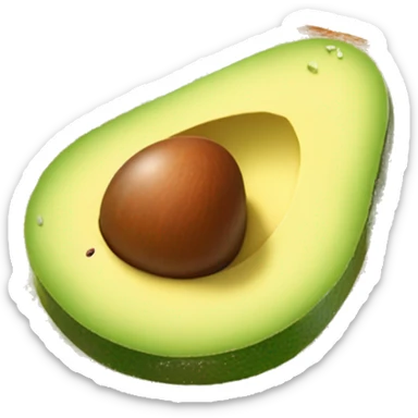 A piece of medium toasted bread with avocado slices on top, sprinkled with salt and red pepper flakes sticker