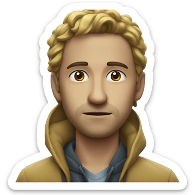 Tristeza en día de lluvia sticker