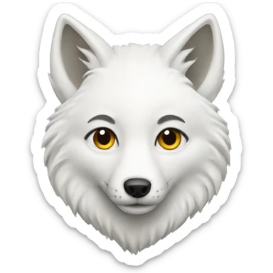 White fox sticker