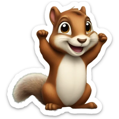 happy  squirrel sticker