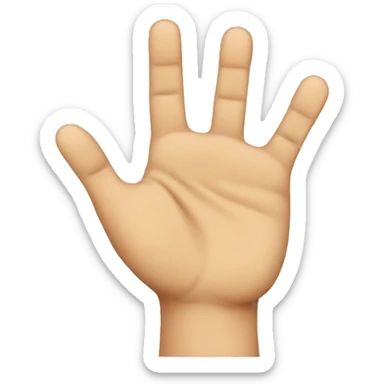A hand with ten fingers sticker