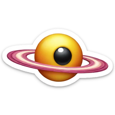 Saturn made out of candy sticker