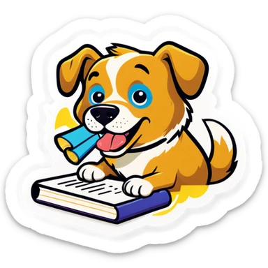 Dog eat my homework  sticker