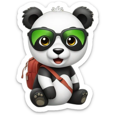 rad panda travel sticker