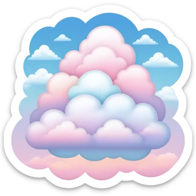 pastel cloud sky landscape  sticker