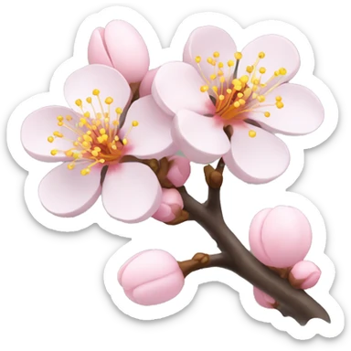 apricot blossom sticker