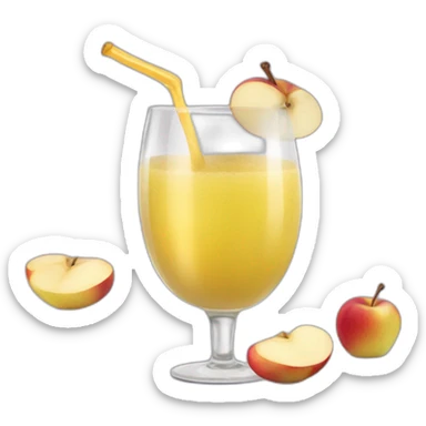 Animaux qui font la fête en buvant du jus de pomme sticker