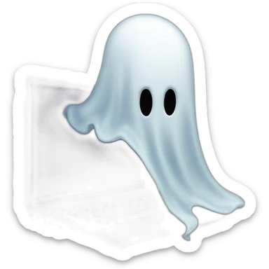 Ghost who trade stocks on a computer  sticker