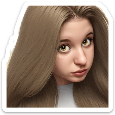 portrait of a girl sticker