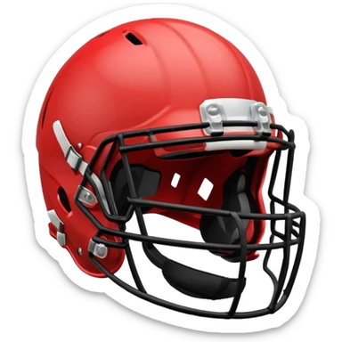 College football player helmet in light red color sticker