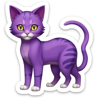 Purrloin-Delcatty-Pokémon-Fakémon-hybrid-creature (full body) sticker
