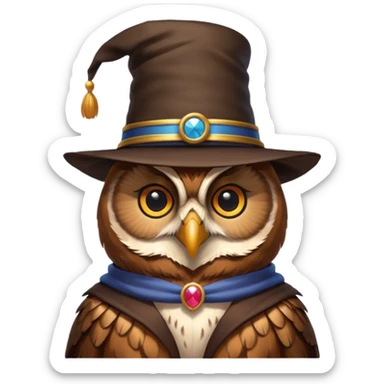 Owl with magician’s hat
 sticker