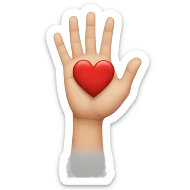 Heart hands sticker