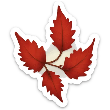 red leaves sticker