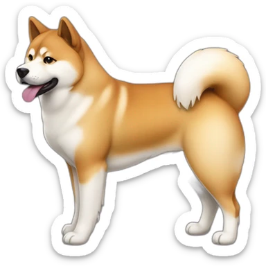 Akita inu roux femelle sticker