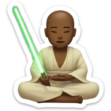 jedi meditation sticker