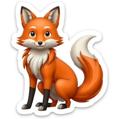 seven tails fox sticker