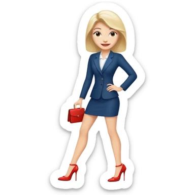 confident woman posing in high heels sticker