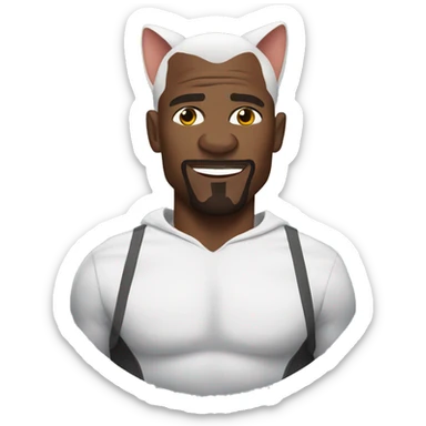 Terry crews in cat costume sticker