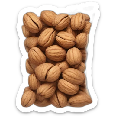 ziploc bag of walnuts sticker