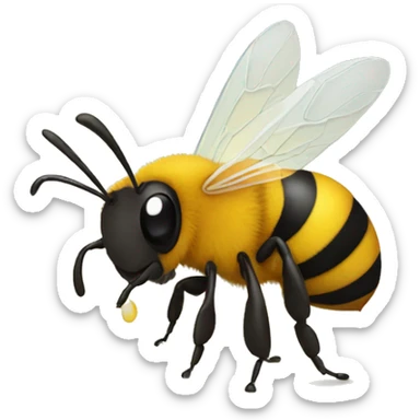 bee in distress sticker